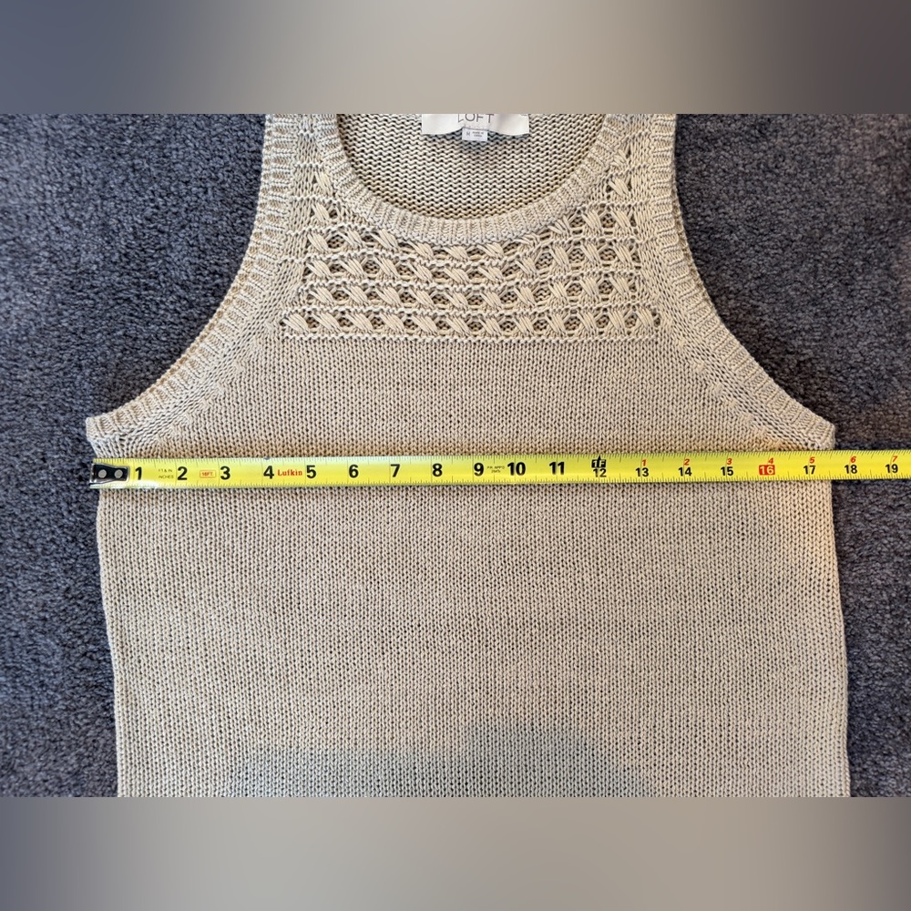 Loft tan sweater tank - Picture 6 of 9